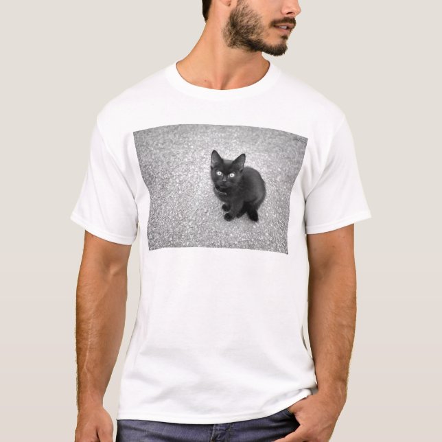 Black Kitten T-Shirt (Front)