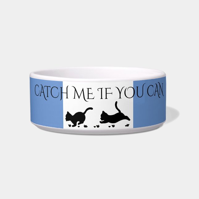 Black kittens feeding bowl customised! (Front)