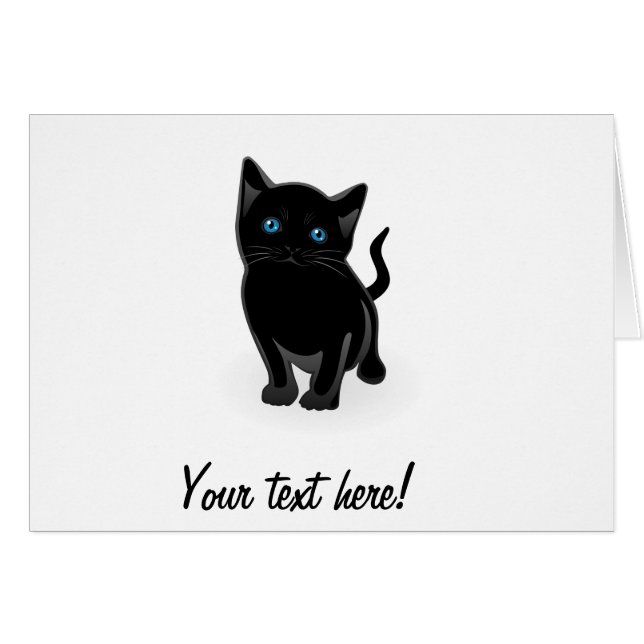Black kitty cartoon (Front Horizontal)