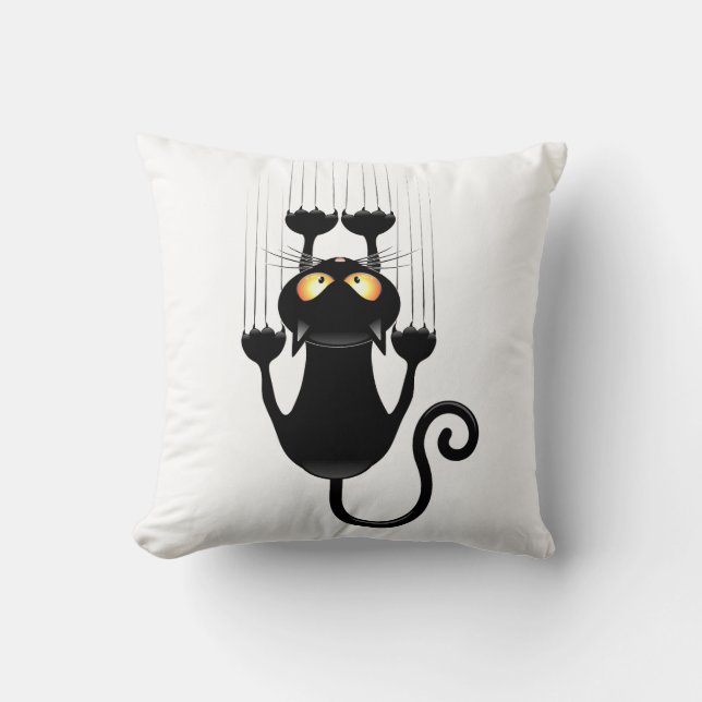 Black kitty cushion (Front)