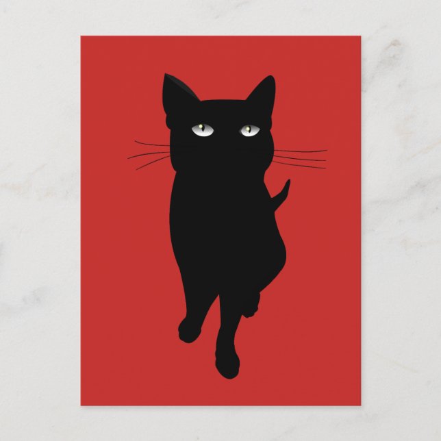 Black kitty gothic cat postcard (Front)