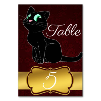 Black kitty table number