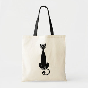Black Kitty Tote Bag