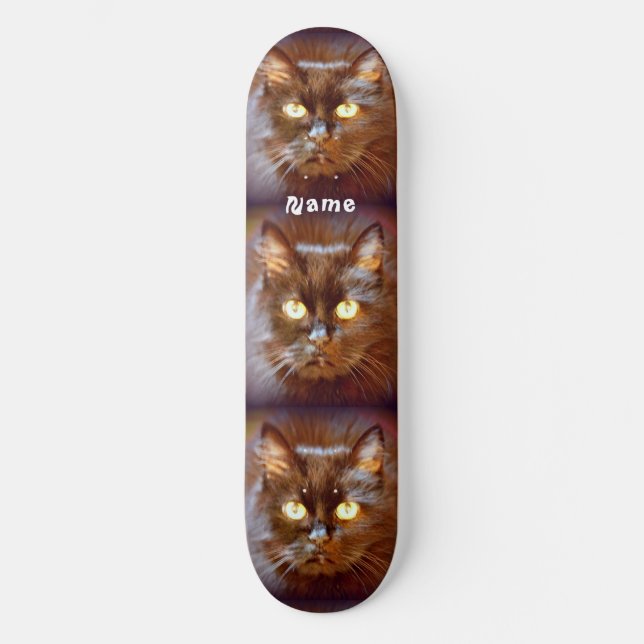 Black kittycats Thunder_Cove Skateboard (Front)