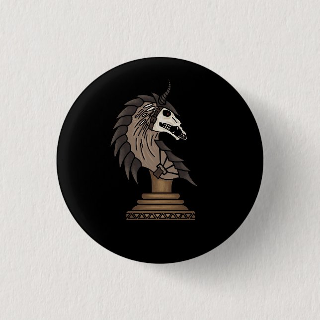 Black Knight 3 Cm Round Badge (Front)