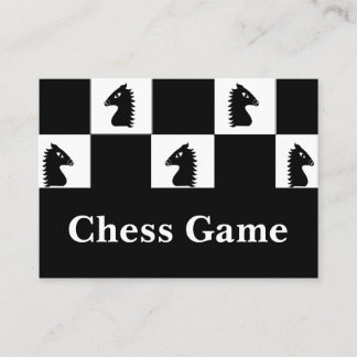 Black Knight Chess Game  Business Card