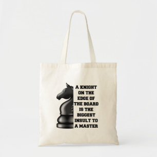 Black Knight Chess Strategy Power Wisdom Master Tote Bag