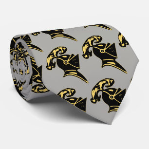 BLACK KNIGHT HELMET--ON GRAY TIE