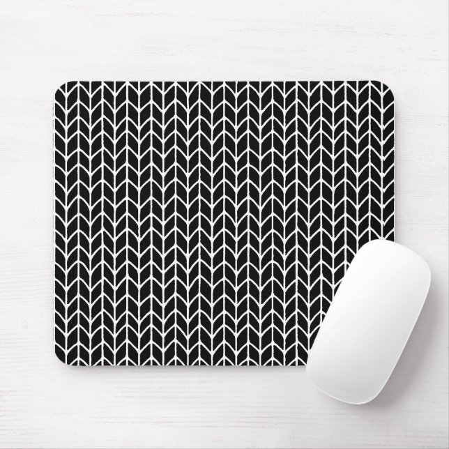 BLACK KNIT Mouse Pad (With Mouse)