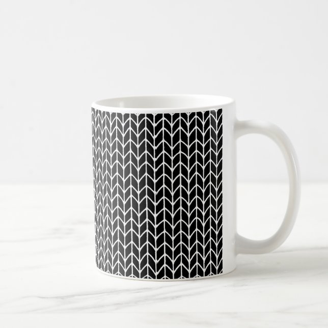 BLACK KNIT White Mug (Right)