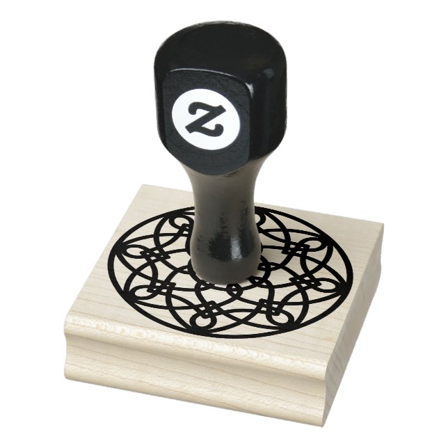 Black Knot Mandala Rubber Stamp (Stamp)