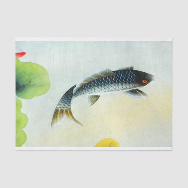 Black Koi Fish Tissue Paper (Front)