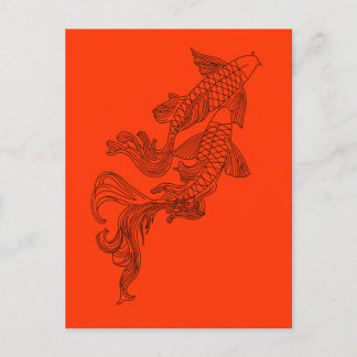 Black Kois Postcard