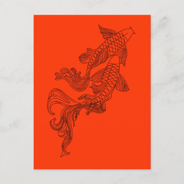 Black Kois Postcard (Front)