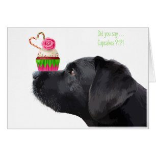 Black Lab All Occasion Card - Cupcake Cards