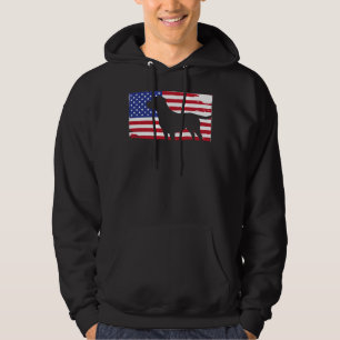 Black Lab American Flag Patriotic Dog Usa Hoodie