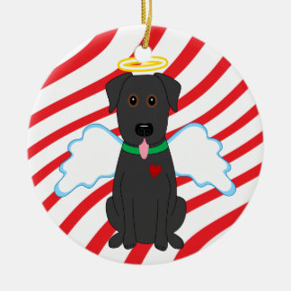 Black Lab Angel Christmas Dog Ornament