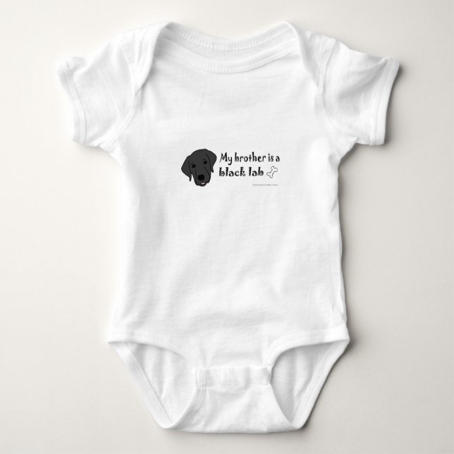 black lab baby bodysuit (Front)