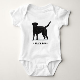 Black Lab Baby Bodysuit