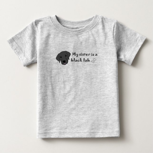 black lab baby T-Shirt (Front)