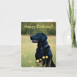 Black Lab Birthday Card