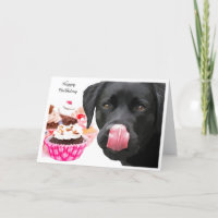 Black Lab Birthday Card - Dog Birthday