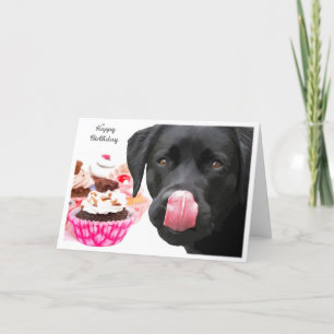 Black Lab Birthday Card - Dog Birthday