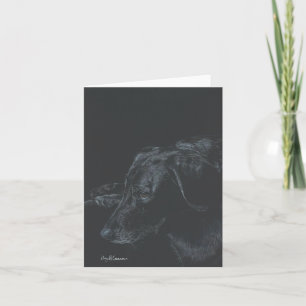 Black Lab blank notecard