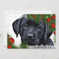 Black Lab Christmas - Cute Dog Puppy Labrador