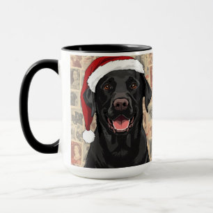 Black lab christmas  mug