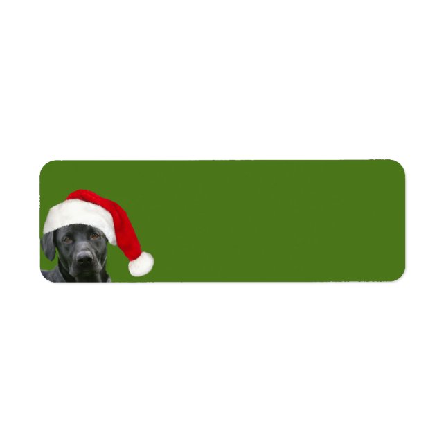 Black lab Christmas Return Address Label (Front)