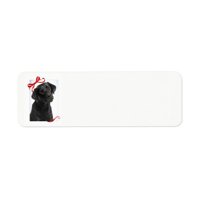 Black Lab Christmas Return Address Labels (Front)