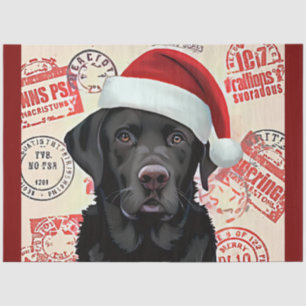 Black lab christmas tissue paper
