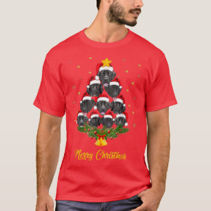 Black Lab Christmas Tree Dog Lover Xmas Funny Cute T-Shirt
