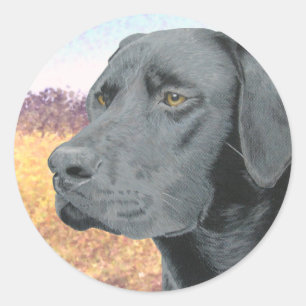 Black Lab Classic Round Sticker