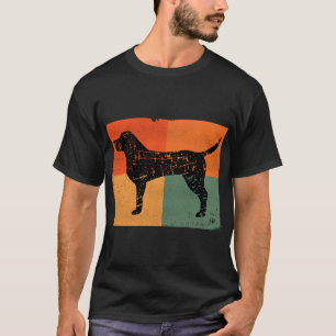 Black Lab Colour Blocks Grunge Distressed Vintage T-Shirt