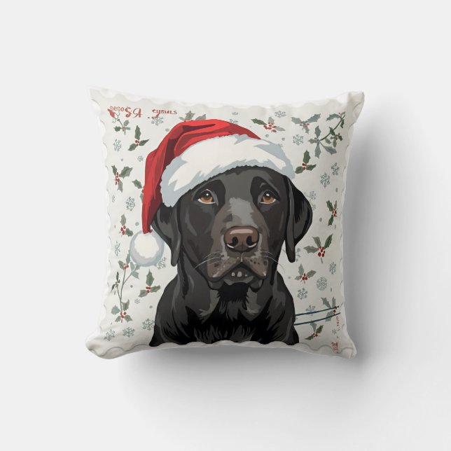 Black lab cushion (Front)