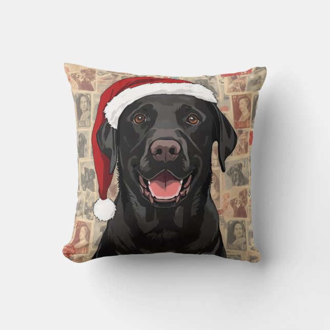 Black lab cushion (Front)