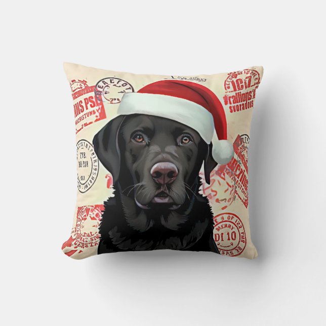 Black lab cushion (Front)