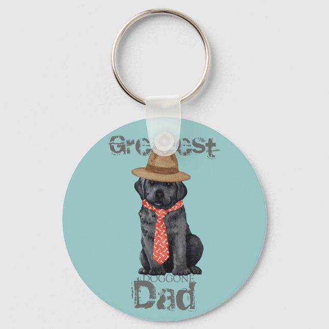 Black Lab Dad Key Ring (Front)