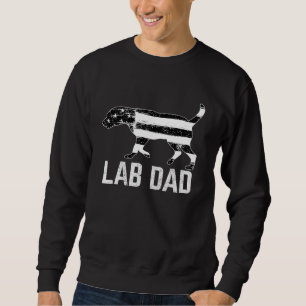 Black Lab Dad Usa American Flag 4th Of July Pride Sweatshirt