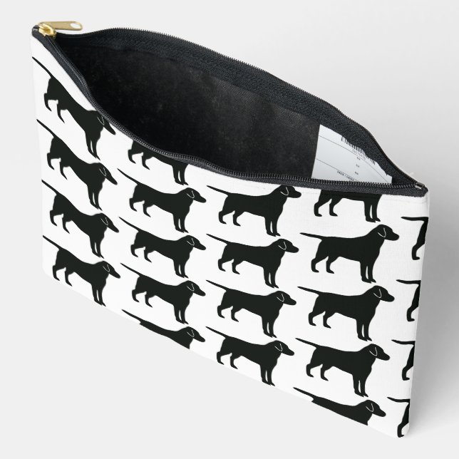 Black Lab Dog Accessory Pouch (Open)