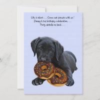 Black Lab Dog and Doughnuts