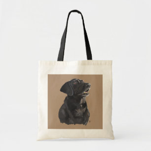 Black Lab Dog Art Tote Bag