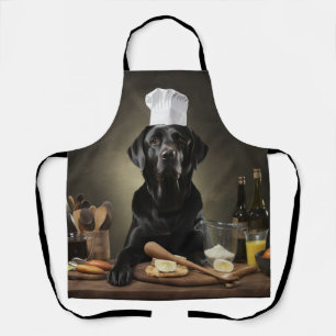 Black Lab Dog Chef  Apron