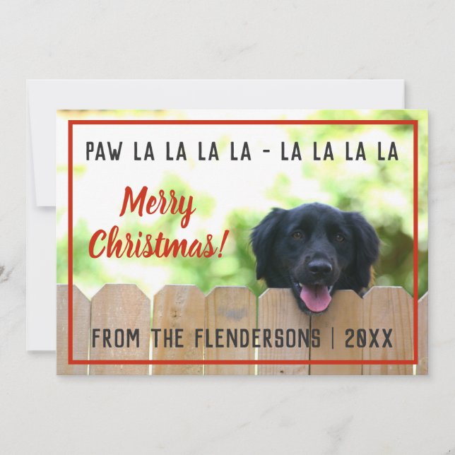 Black Lab Dog Christmas Card (Front)