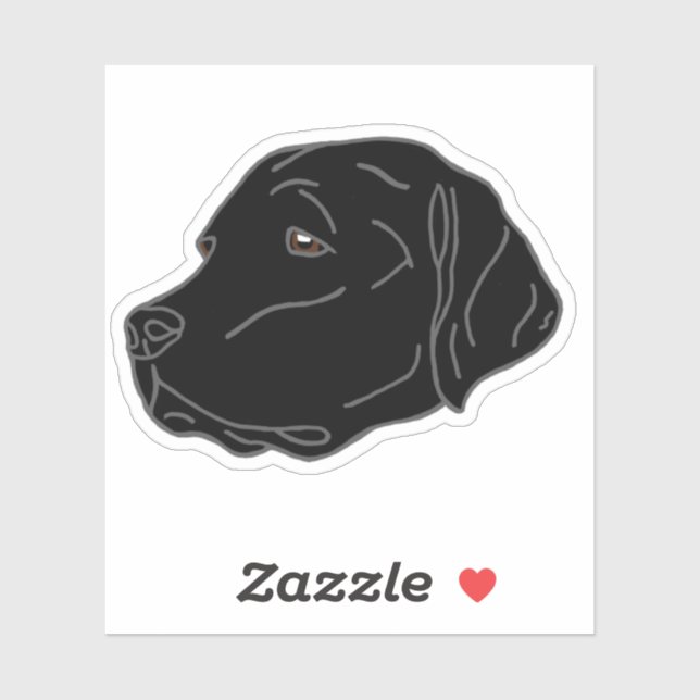 Black Lab Dog Laptop Phone Sticker (Sheet)