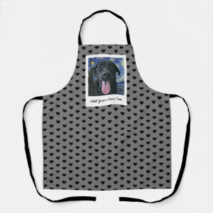 Black Lab Dog Pet Personalised Photo and Text  Apron