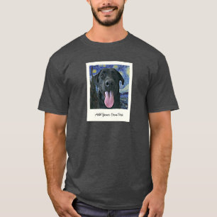 Black Lab Dog Pet Personalized Photo and Text T-Shirt