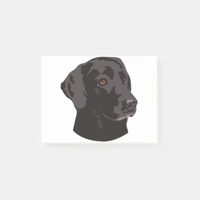 Black Lab dog Post-it Notes (Front)